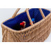 Korb-Tasche mit Stoff, blau