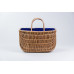 Korb-Tasche mit Stoff, blau