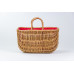Korb-Tasche mit Stoff, rot